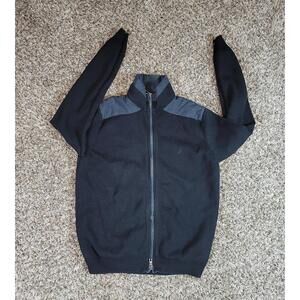 NAUTICA Blue Cotton Full Zip Front Sweater Men's Size Medium